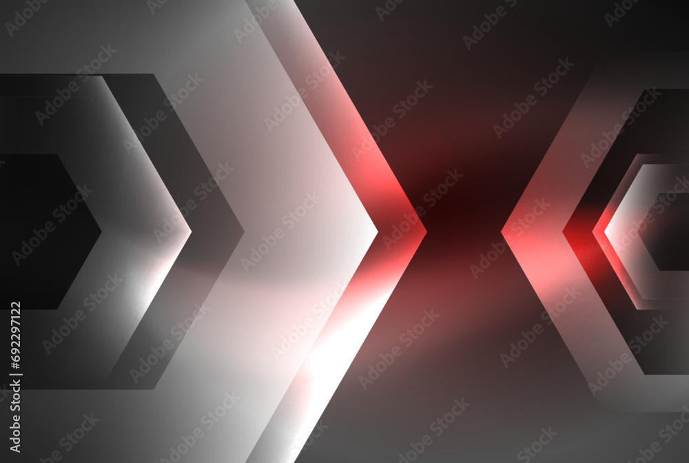 Arrow hexagon neon light glowing shapes background. Vector illustration For Wallpaper, Banner, Background, Card, Book Illustration, landing page Arrow hexagon neon light glowing shapes background. Vector illustration For Wallpaper, Banner, Background, Card, Book Illustration, landing page