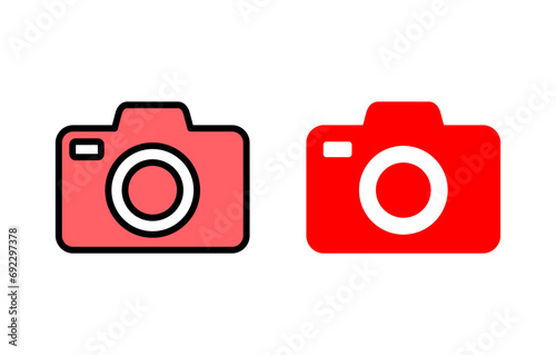 Camera icon set illustration. photo camera sign and symbol. photography icon.