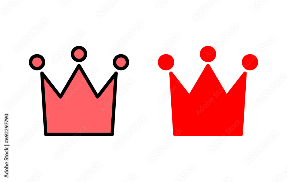 Crown icon set illustration. crown sign and symbol Crown icon set illustration. crown sign and symbol