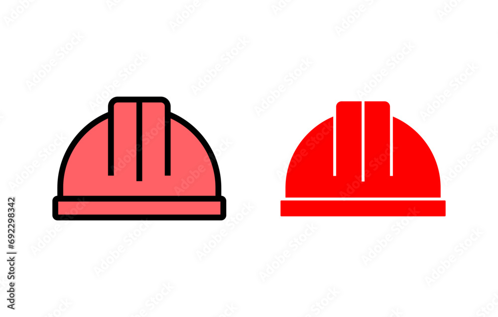 Fototapeta premium Helmet icon set illustration. Motorcycle helmet sign and symbol. Construction helmet icon. Safety helmet