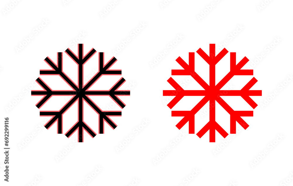 Snow icon set illustration. snowflake sign and symbol Snow icon set illustration. snowflake sign and symbol