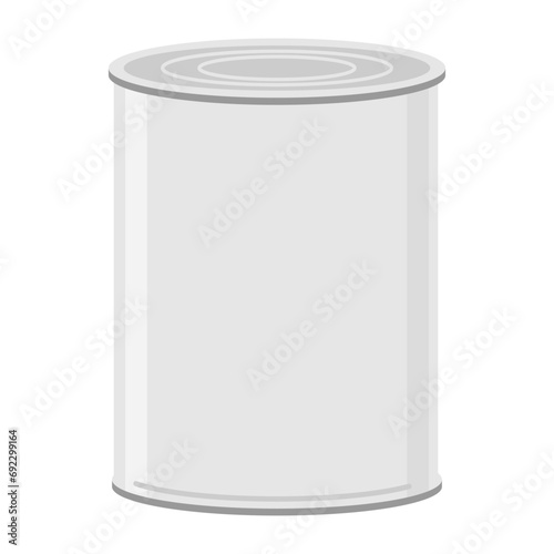 ラベルを貼っていない缶詰のベクターイラスト