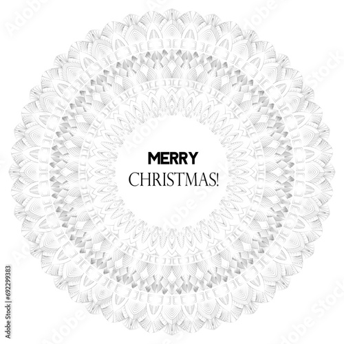 Christmas Greeting Mandala Design geometric black gradient art