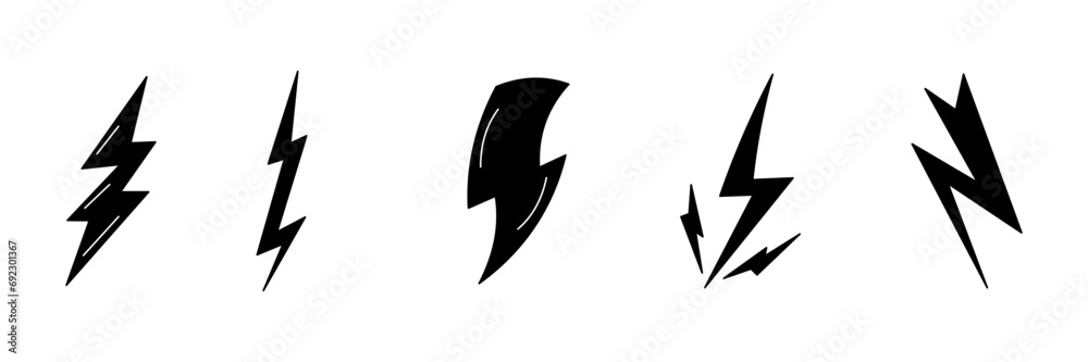 Obraz premium Set of lightning Element