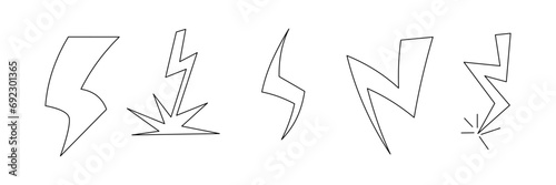 Set of lightning Line Element