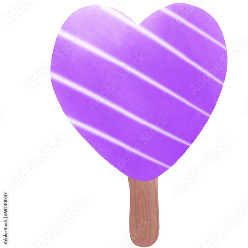 ice cream with heart