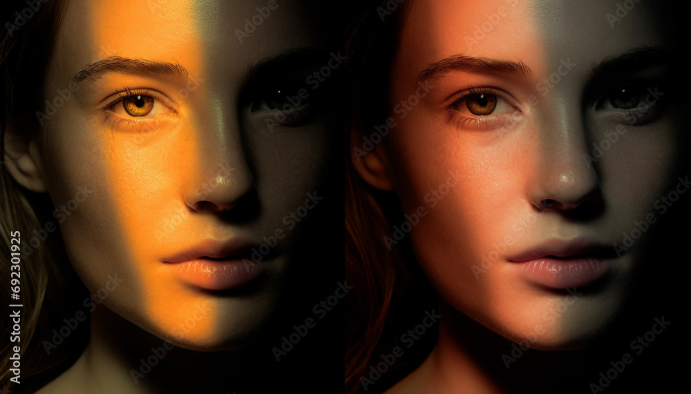 custom made wallpaper toronto digitalBeautiful young adult women exude sensuality in elegant fashion portrait generated by AI