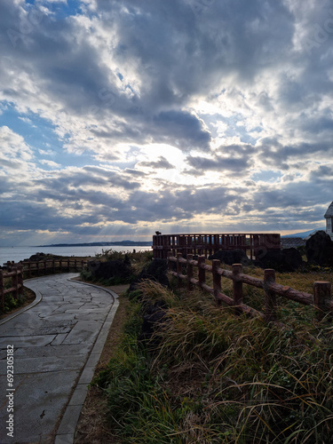 This is the autumn scenery of Seopjikoji  Jeju Island.