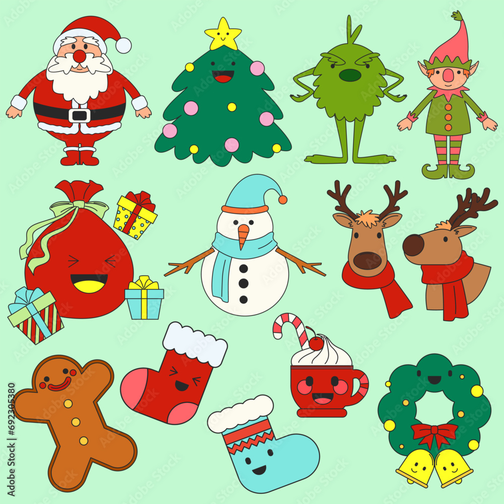 Adorable Original Christmas Character Illustration