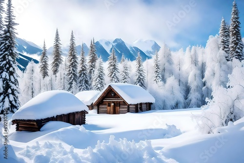 snow covered house © Saad