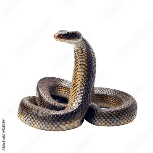 king cobra snake isolated on white background