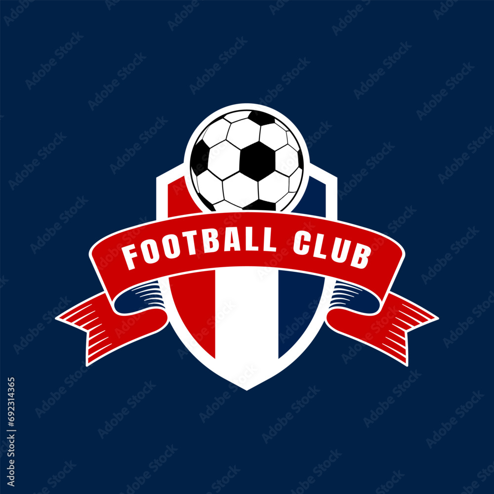 Soccer club emblem. Football badge shield logo. - Vector. Soccer club emblem. Football badge shield logo. - Vector.