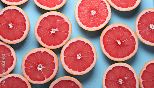 Freshness and vibrant colors of juicy citrus fruit generated by AI