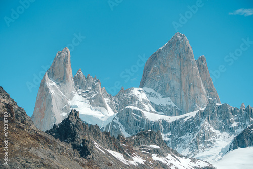 stunting view of the FitzRoy mountain in el chalten patagonia argentina © Juanmarcos