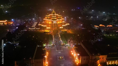 Swaminarayan Akshardham mandir at New Delhi Aerial view photo