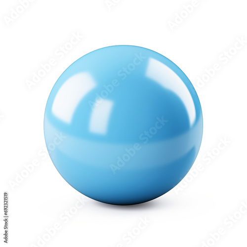 Blue bowling ball isolated on transparent background, ai technology