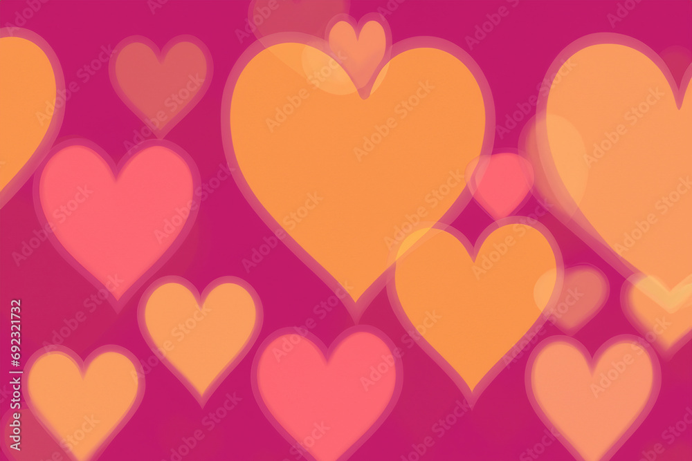 Valentine's Day Abstract Peach Background with Hearts Valentine's Day Abstract Peach Background with Hearts