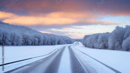 Winter ice and snow roads © birdmanphoto