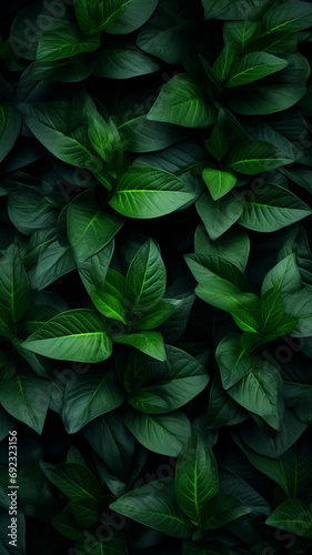 Green leaves pattern illustration. © BornHappy