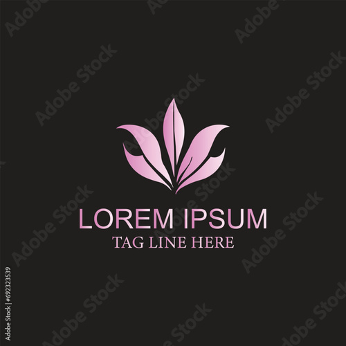 Fototapeta Naklejka Na Ścianę i Meble -  Flower logo luxury gradient design illustration
