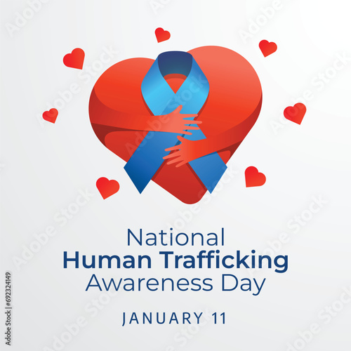 Flyers honoring the National Human Trafficking Awareness Day or promoting associated events might include vector graphics highlighting the holiday. design of flyers, celebratory materials.