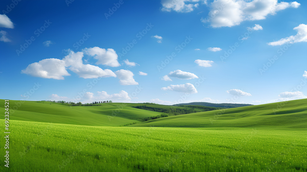 Perfect field of spring grass, Tuscany, Italy Perfect field of spring grass, Tuscany, Italy