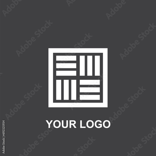 minimalist labyrinth logo