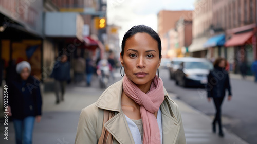 Young Asian woman on the city streets