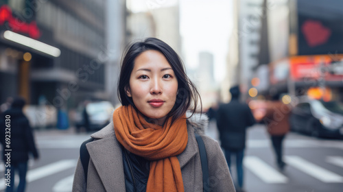 Young Asian woman on the city streets
