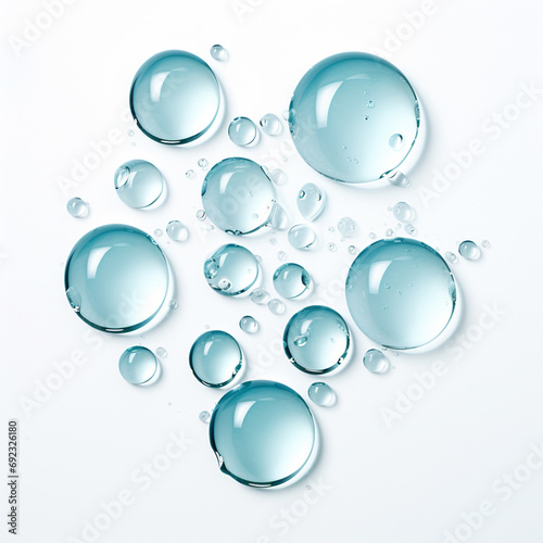 Water droplets on white background, ai transparent