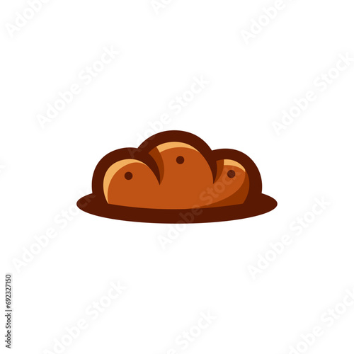Vector illustration of Bread Icon, designed to represent a Bakery Shop logo.