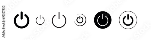 start button icon on white background	 photo