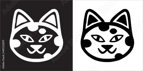 Fototapeta Naklejka Na Ścianę i Meble -  Illustration vector graphics of cat face icon