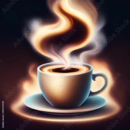 cup of coffee with smoke