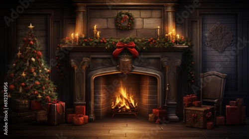 Cozy Yuletide backdrop perfect for adding warmth to designs