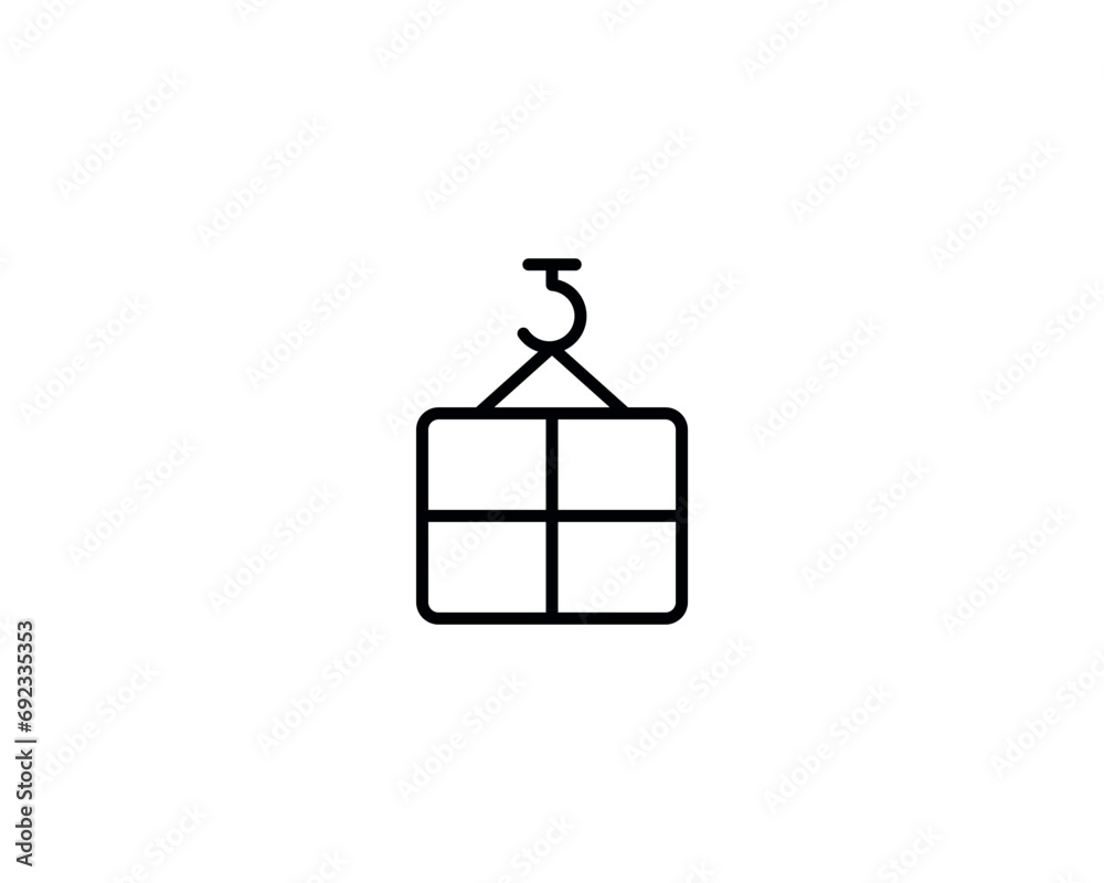 Shipping box icon vector symbol design illustration.