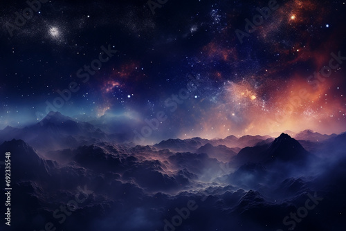 sunset in the mountains space night © CREAM 2.0