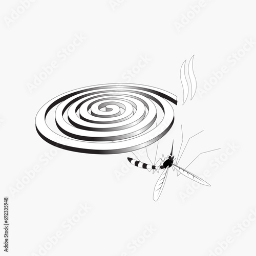 Make a Professional Mosquito Repellent Coil Illustration