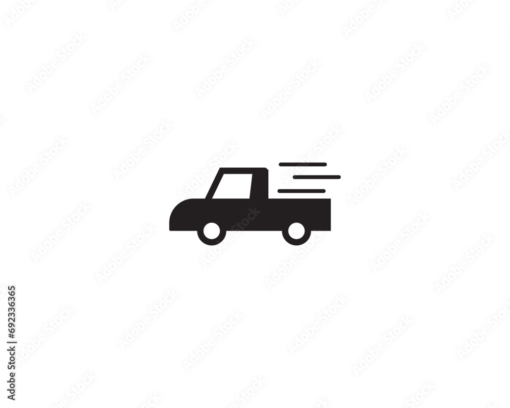 Transport car cargo icon vector symbol isolated design illustration