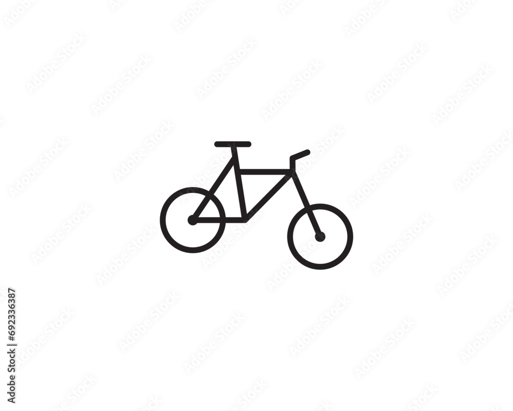 Bicycle icon vector symbol isolated design illustration