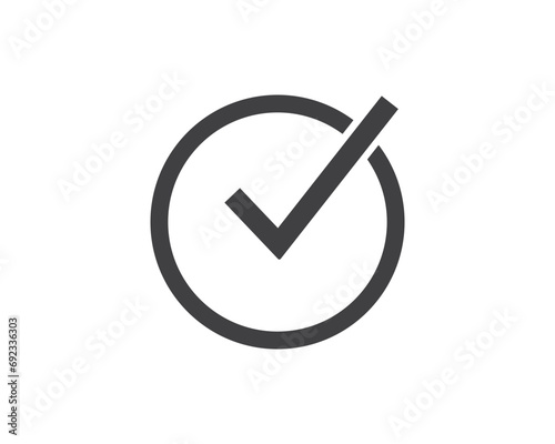 Tick mark icon vector symbol design illustration