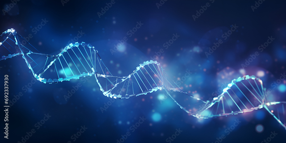 Abstract DNA technology Science medical concept Futuristic background. Futuristic DNA Technology Design
Abstract Science Background with DNA - obrazy, fototapety, plakaty 