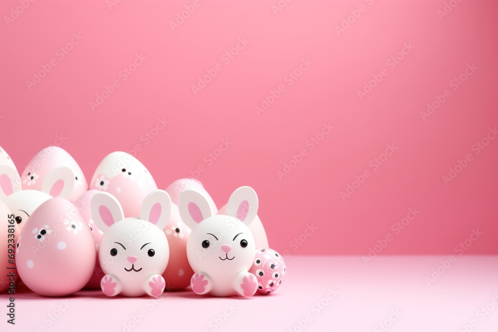 Easter eggs cute bunny. Funny decoration. Happy Easter Easter eggs cute bunny. Funny decoration. Happy Easter