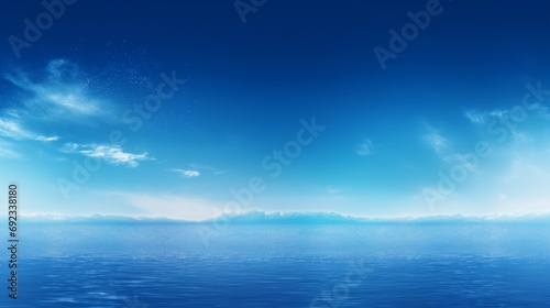 Stunning blue background, invoking a sense of peaceful wonder © Cloudyew