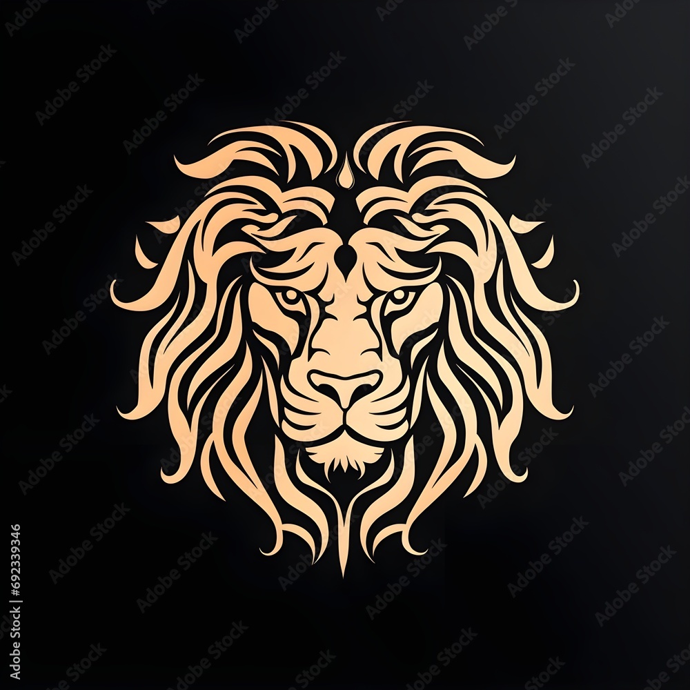A Minimalistic Lion Vector style Logo A Minimalistic Lion Vector style Logo