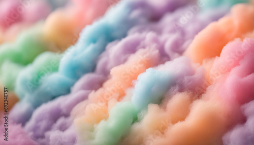 カラフルな綿の背景　生成AI