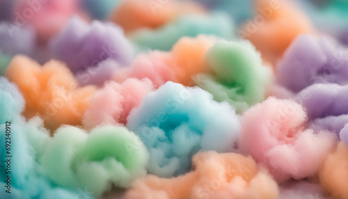 カラフルな綿の背景　生成AI
