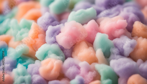 カラフルな綿の背景　生成AI