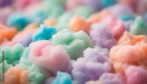 カラフルな綿の背景　生成AI