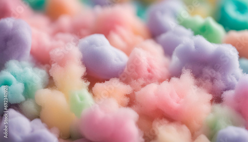 カラフルな綿の背景　生成AI